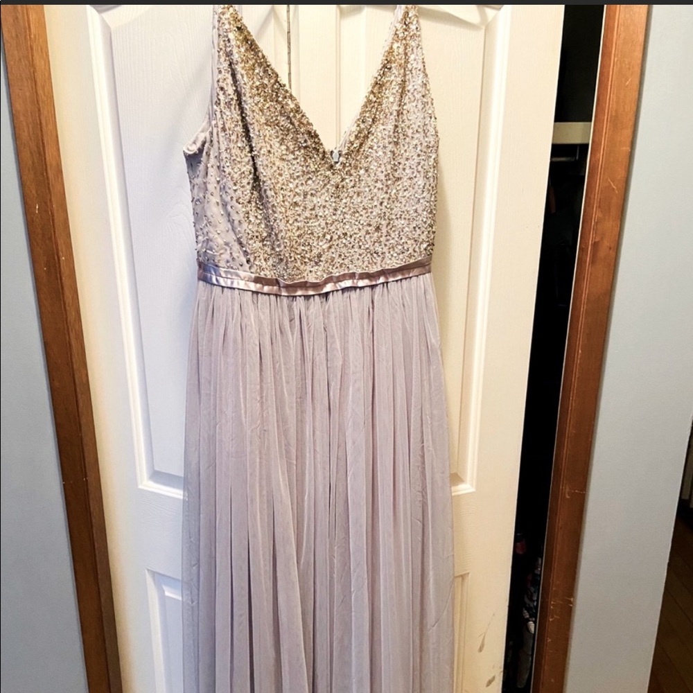 COPY - Brand new, tags on BHLDN Avery dress, size 20, Fog grey